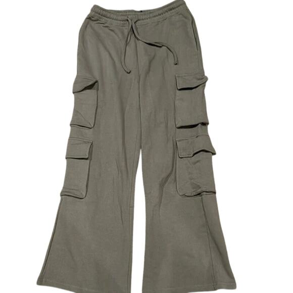 NWT Weworewhat Cargo Oversized Baggy Relaxed Fit High Rise Sweat Pants S Stone - Picture 14 of 15